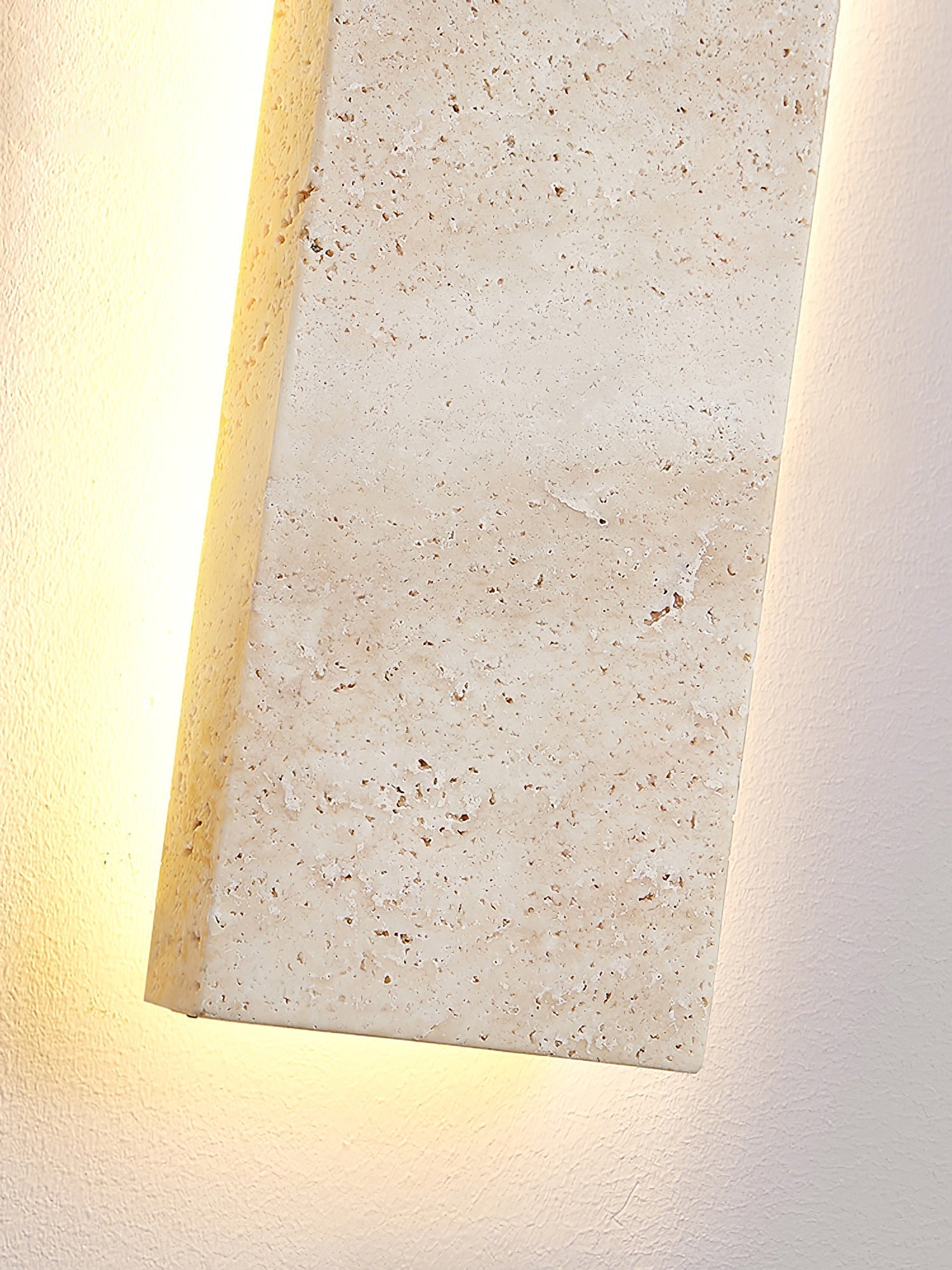 Tavoelia Slim Rectangle Travertine Linear Wall Light