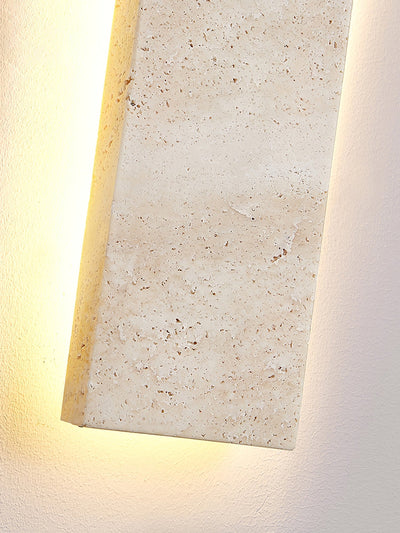 Tavoelia Slim Rectangle Travertine Linear Wall Light