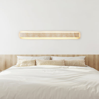 Tavoelia Slim Rectangle Travertine Linear Wall Light