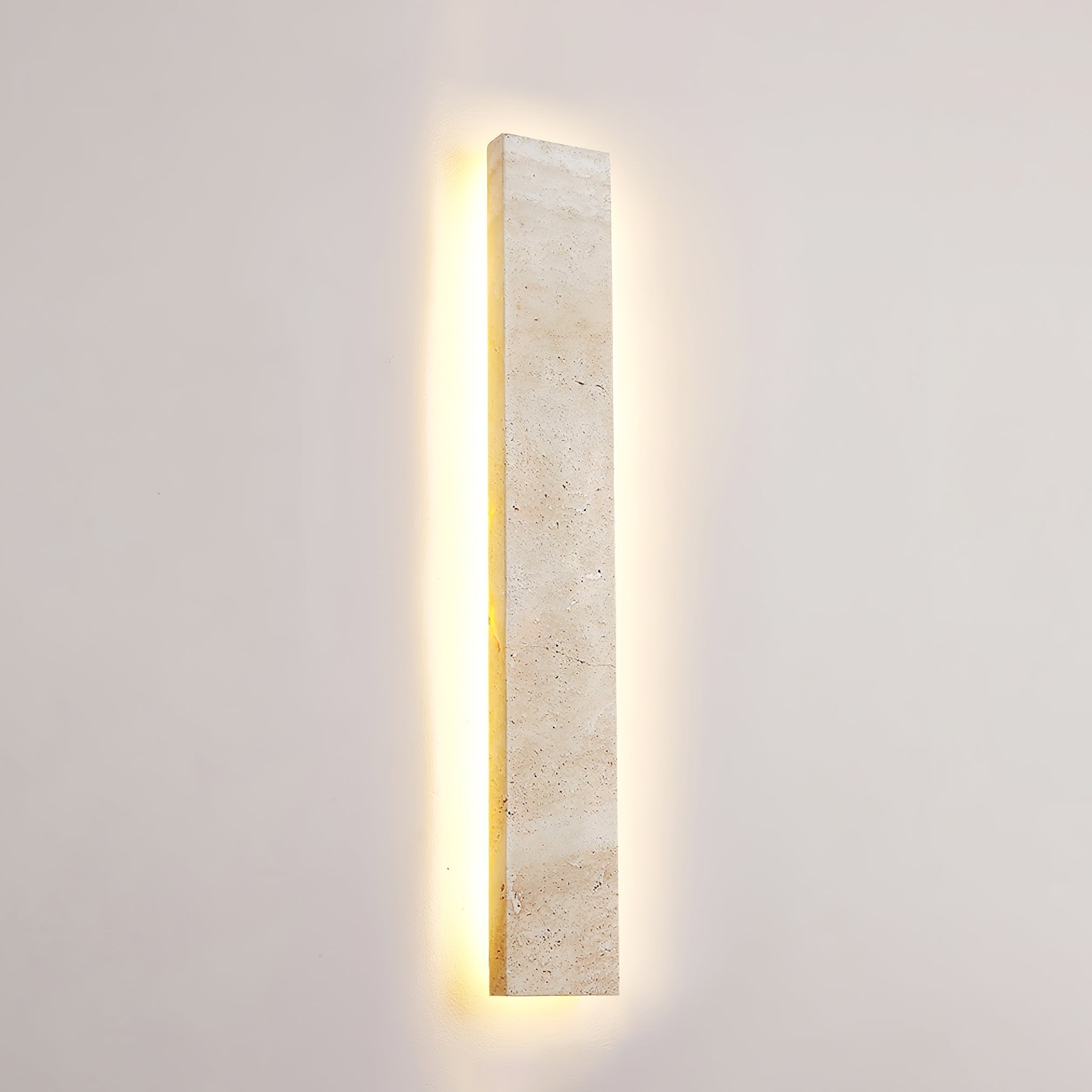 Tavoelia Slim Rectangle Travertine Linear Wall Light
