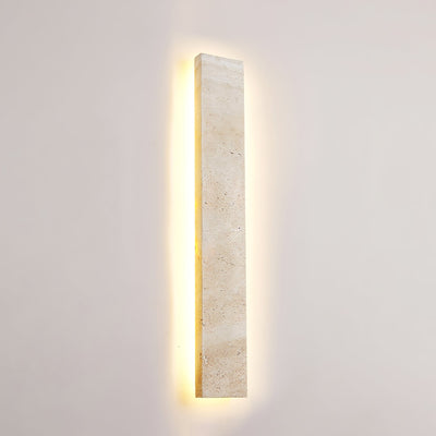 Tavoelia Slim Rectangle Travertine Linear Wall Light