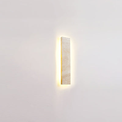 Tavoelia Slim Rectangle Travertine Linear Wall Light