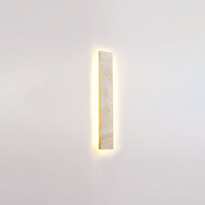 Tavoelia Slim Rectangle Travertine Linear Wall Light