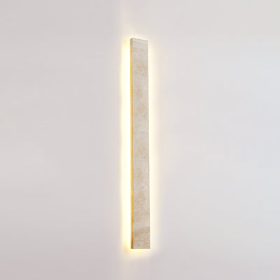Tavoelia Slim Rectangle Travertine Linear Wall Light