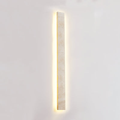 Tavoelia Slim Rectangle Travertine Linear Wall Light