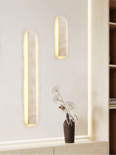 Tavoelia Slim Rectangle Travertine Linear Wall Light
