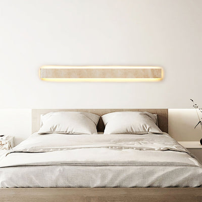 Tavoelia Slim Rectangle Travertine Linear Wall Light