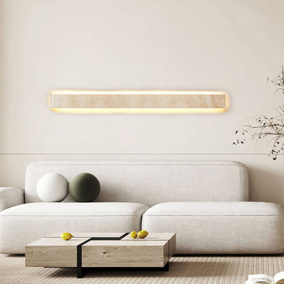 Tavoelia Slim Rectangle Travertine Linear Wall Light