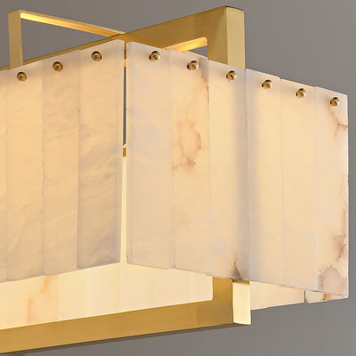 Nivivenne Rectangular Alabaster Pendant Light