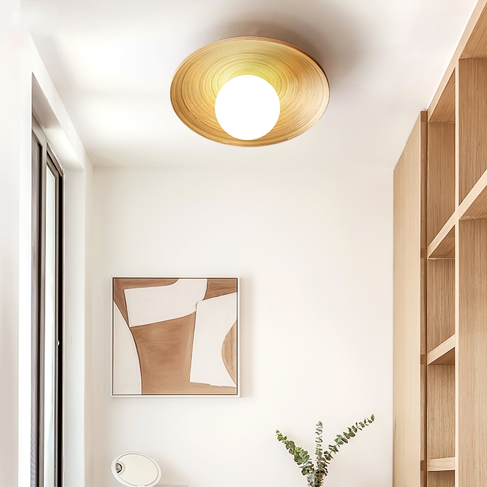 Ivoris Ceiling Light Soluna Wood Orbital