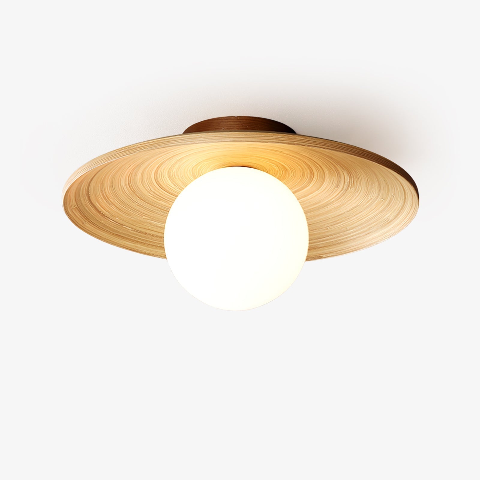 Ivoris Ceiling Light Soluna Wood Orbital