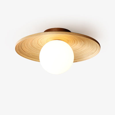 Ivoris Ceiling Light Soluna Wood Orbital