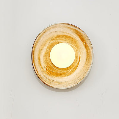 Solune Modern Minimalist Glass Wood Wall Light