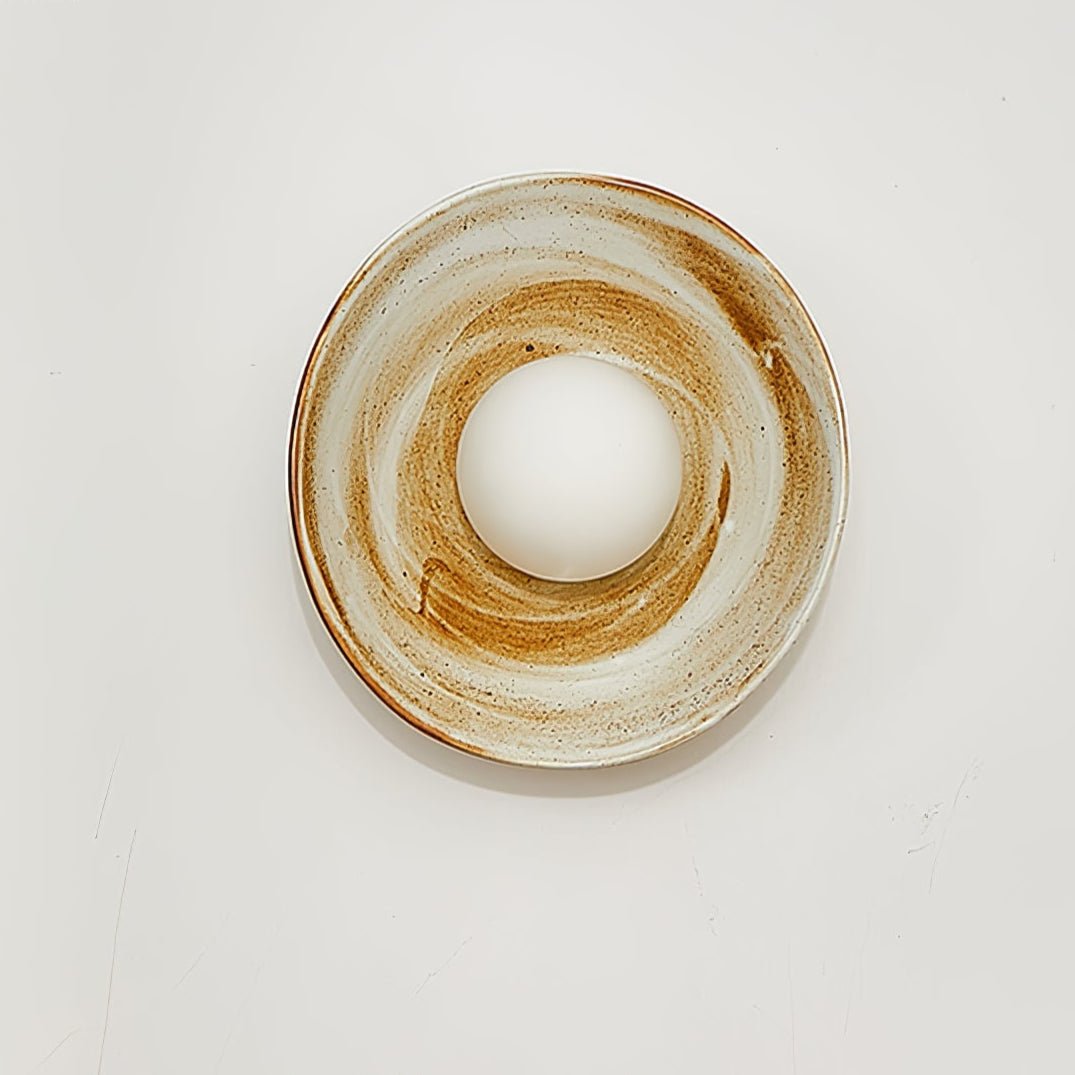 Solune Modern Minimalist Glass Wood Wall Light