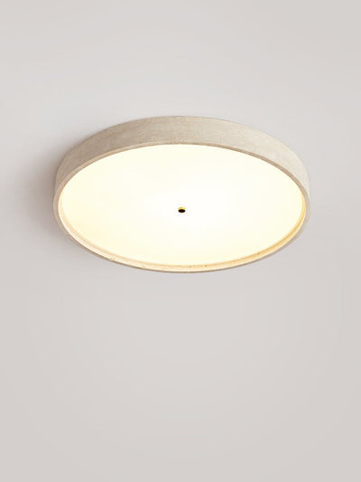 Lana Minimal Yellow Travertine Disc Ceiling Lamp
