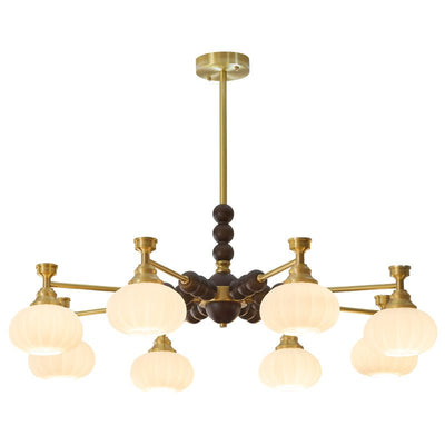 Avdorira Elegance Vintage Brass Wood Chandelier