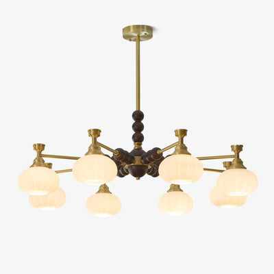 Avdorira Elegance Vintage Brass Wood Chandelier