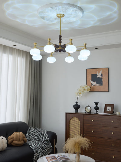 Avdorira Elegance Vintage Brass Wood Chandelier