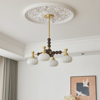 Avdorira Elegance Vintage Brass Wood Chandelier