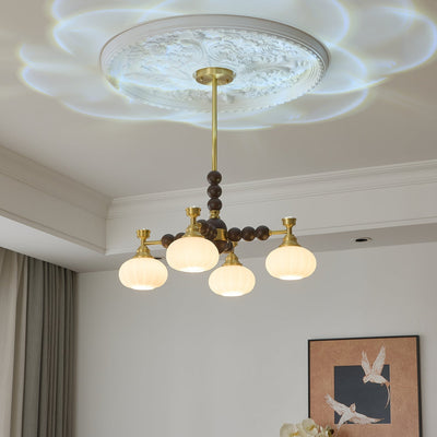 Avdorira Elegance Vintage Brass Wood Chandelier