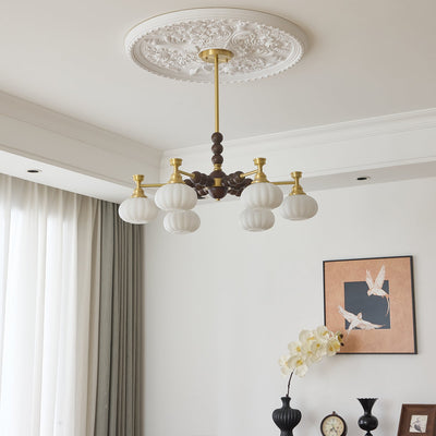 Avdorira Elegance Vintage Brass Wood Chandelier