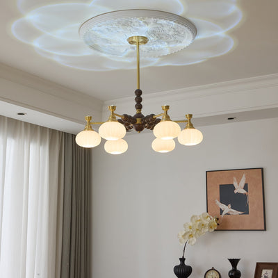 Avdorira Elegance Vintage Brass Wood Chandelier