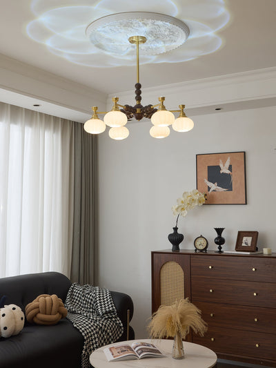 Avdorira Elegance Vintage Brass Wood Chandelier