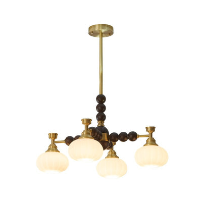 Avdorira Elegance Vintage Brass Wood Chandelier