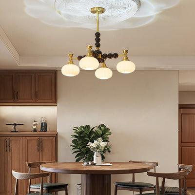 Avdorira Elegance Vintage Brass Wood Chandelier