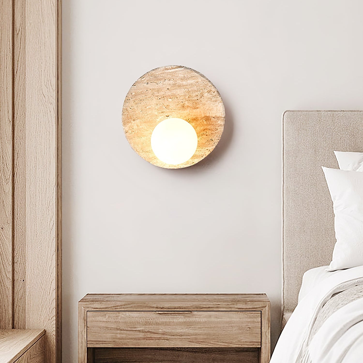 Kivros Travertine Sconce