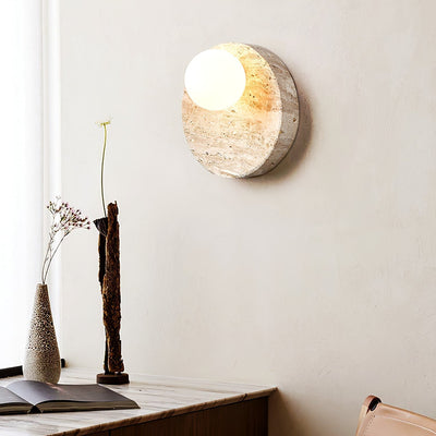 Kivros Travertine Sconce