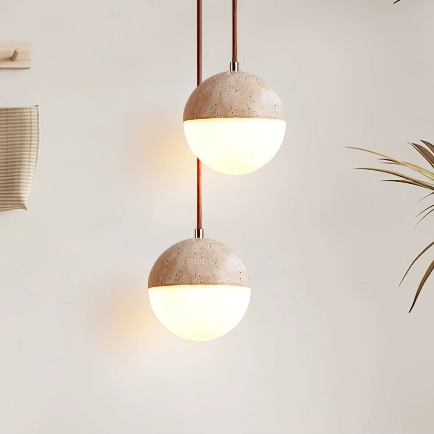 Soren Travertine Pendant Light - Neutral Decor