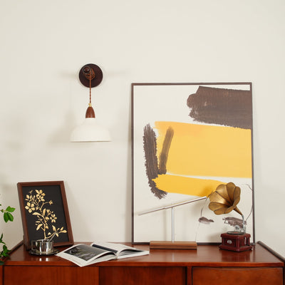 Vitheos Elegance Natural Walnut Wood Wall Lamp