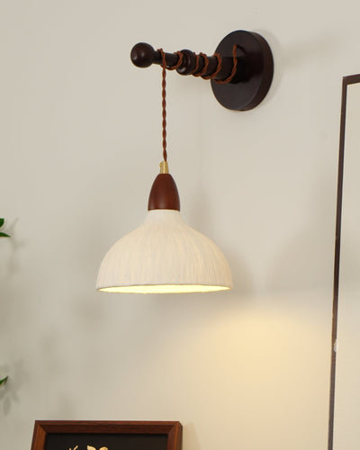 Vitheos Elegance Natural Walnut Wood Wall Lamp