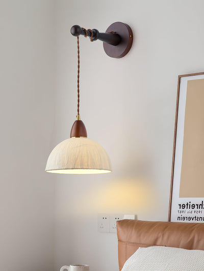 Vitheos Elegance Natural Walnut Wood Wall Lamp