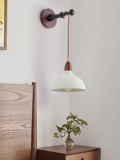 Vitheos Elegance Natural Walnut Wood Wall Lamp