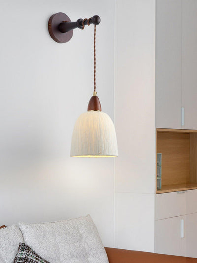 Vitheos Elegance Natural Walnut Wood Wall Lamp