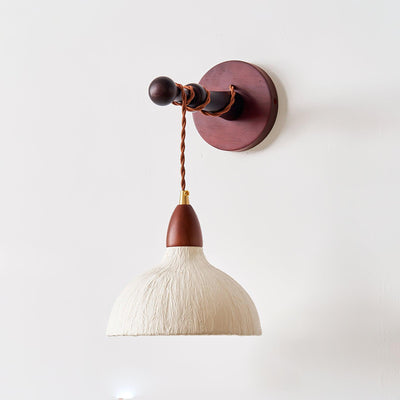 Vitheos Elegance Natural Walnut Wood Wall Lamp