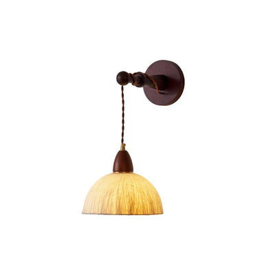 Vitheos Elegance Natural Walnut Wood Wall Lamp