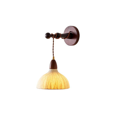 Vitheos Elegance Natural Walnut Wood Wall Lamp