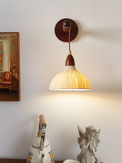 Vitheos Elegance Natural Walnut Wood Wall Lamp