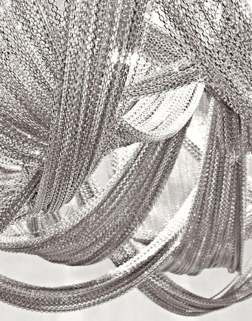 Talj Ceiling Light Tassel Aluminum Chain Nickel Frame