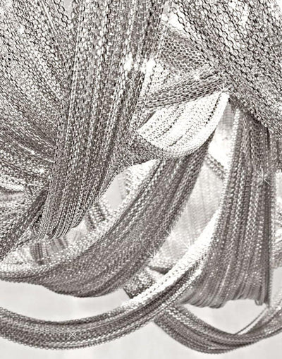 Talj Ceiling Light Tassel Aluminum Chain Nickel Frame