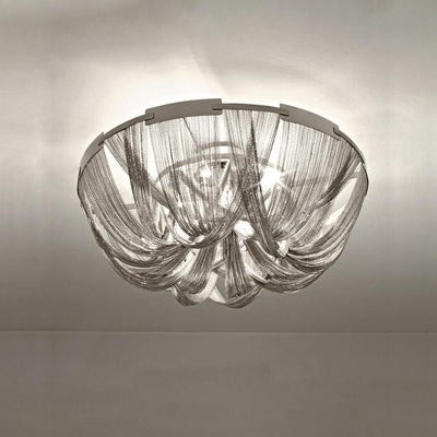 Talj Ceiling Light Tassel Aluminum Chain Nickel Frame
