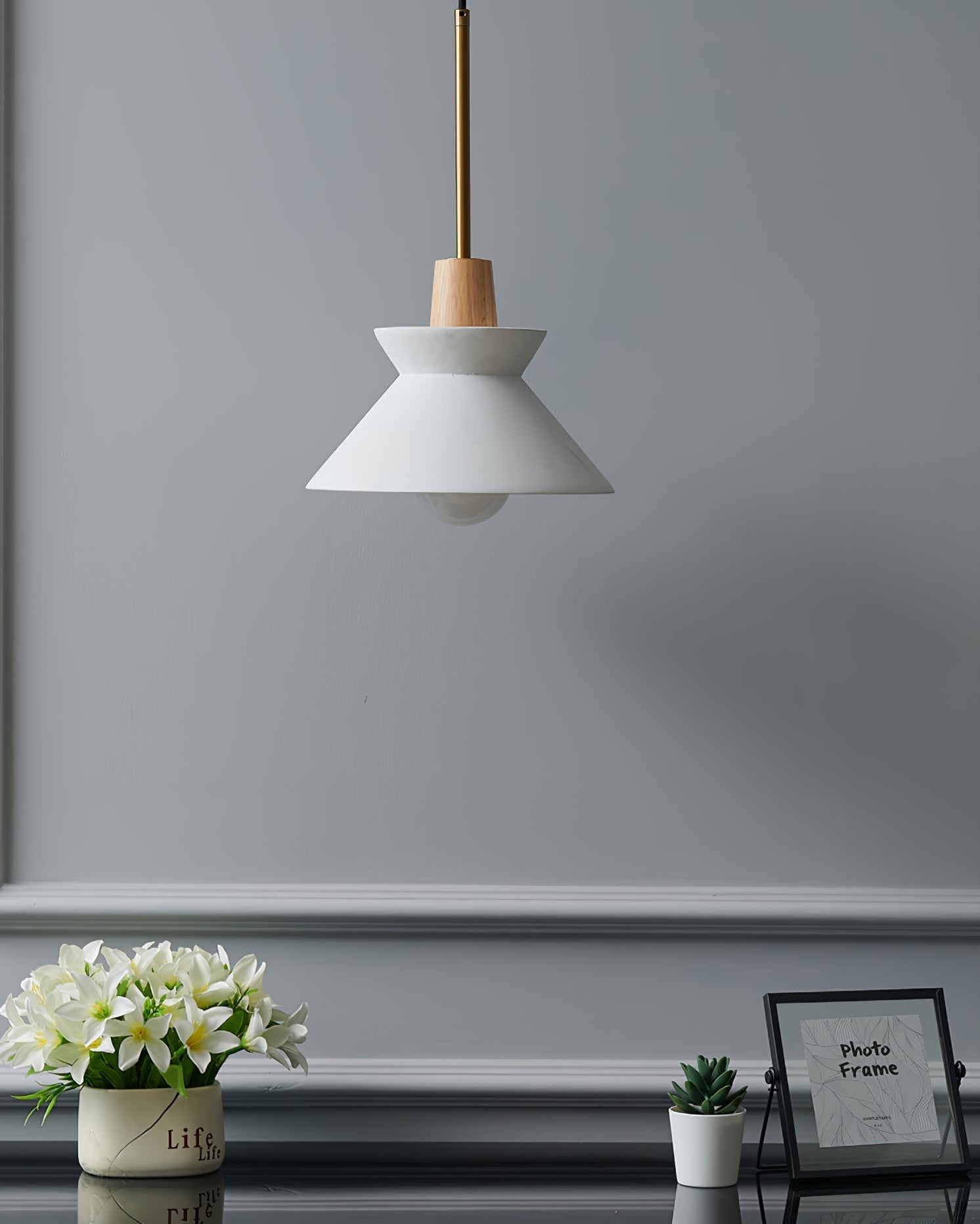 Revelo Pendant Lamp Wood Space Nordic Minimalist