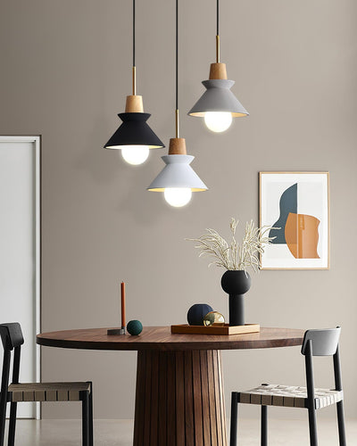 Revelo Pendant Lamp Wood Space Nordic Minimalist