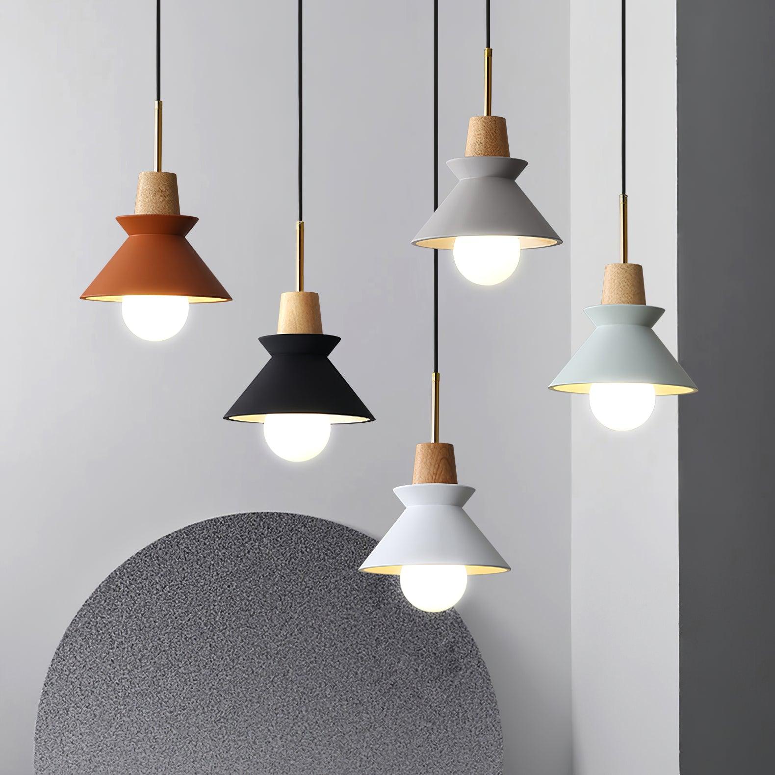 Revelo Pendant Lamp Wood Space Nordic Minimalist
