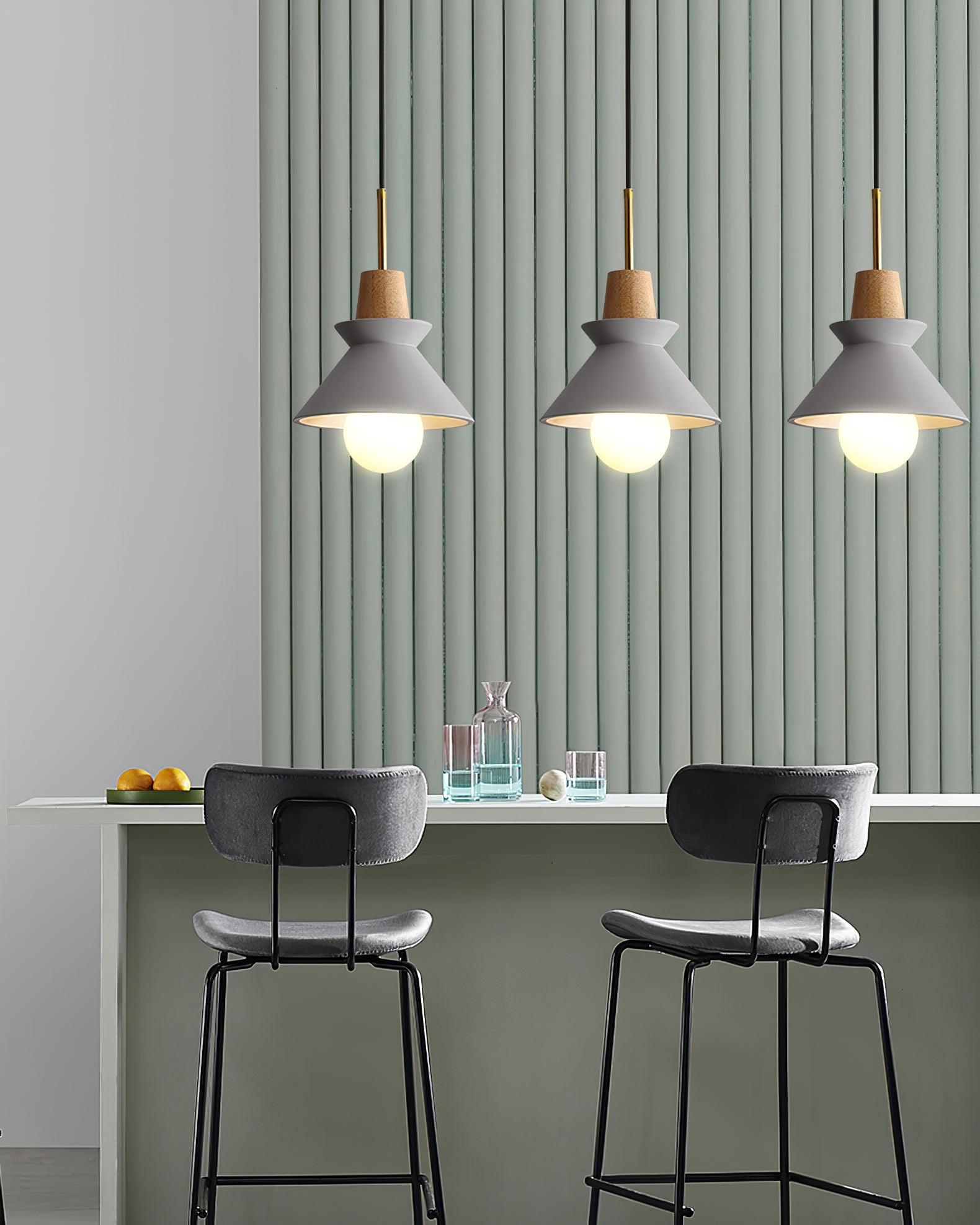 Revelo Pendant Lamp Wood Space Nordic Minimalist