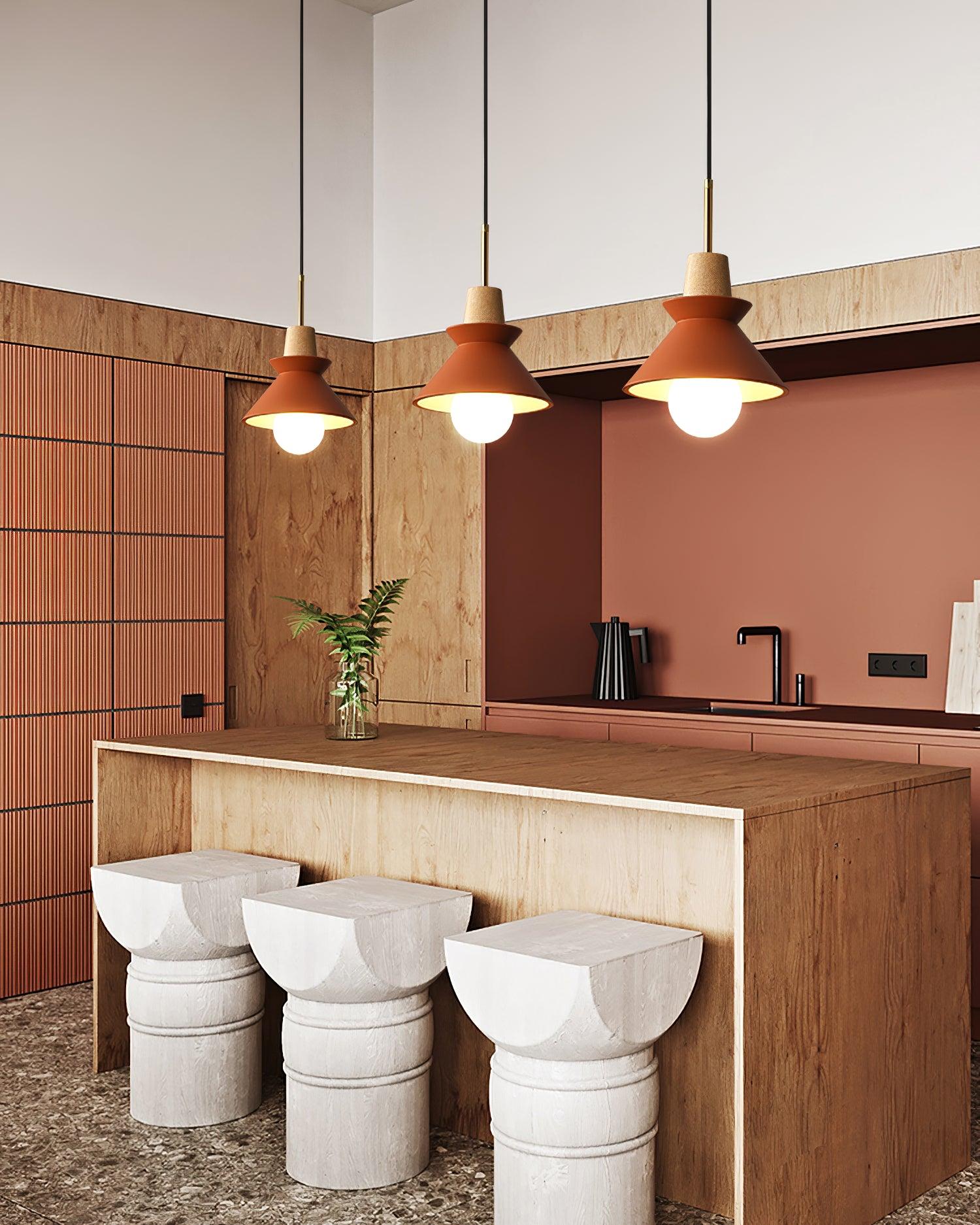 Revelo Pendant Lamp Wood Space Nordic Minimalist