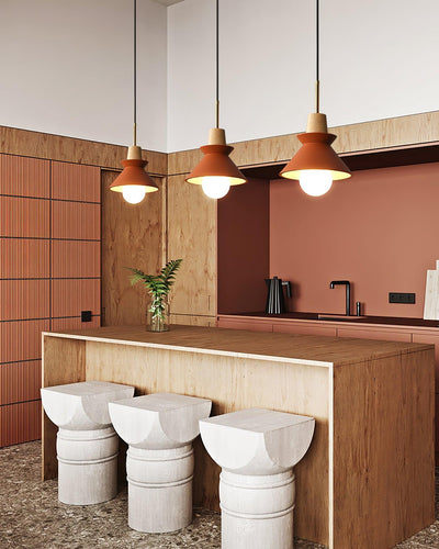 Revelo Pendant Lamp Wood Space Nordic Minimalist
